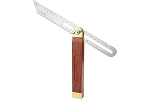 Ojanoot Adjustable Carpentry Square Bevel Gauge, 8 Inch Sliding T-Bevel, Angle Finder Blade Ruler Bevel with Hardwood Handle 