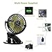 Aurho Battery Operated Clip on Fan, Baby Stroller Fan with 3 Speeds 360° Rotation Rechargeable Battery USB Powered Quite Mini Desk Fan for Office, Home, Gym, Dorm, Camping, Travel, Indoor and Outdoor