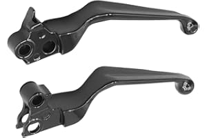 Vkinman 2 Pcs 43040 Brake Lever Hand Lever Clutch Lever(Black), Replacement for Harley Davidson Sportster 883 1200, Softail, 