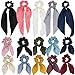 TOBATOBA 15Pcs Hair Scrunchies Satin Silk Elastic Hair Bands Hair Scarf Ponytail Holder Scrunchy Ties Vintage Accessories for Women,2 Style