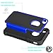 Tekcoo Compatible for iPhone 4S Case/iPhone 4 / 4G Cover, [Tmajor] Shock Absorbing Hybrid Best Impact Defender Rugged Slim Grip Bumper Cover Shell Plastic Outer & Rubber Silicone Inner [Blue/Black]