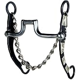 Bison Tack Hinged Port Bit with German Silver Bars N/A 71/2
