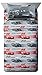Disney/Pixar Cars 3 Movie Editorial Gray/Red 3 Piece Twin Sheet Set with Lightning McQueen & Jackson Storm (Official Disney/Pixar Product)