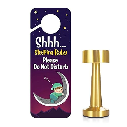 Baby Sleeping Sign | Please Do Not Disturb | Plastic Door Knob Hanger ...