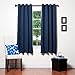 Best Home Fashion Thermal Insulated Blackout Curtain - Antique Bronze Grommet Top - Navy - 52