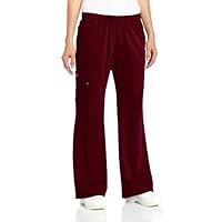 Dickies Women's Xtreme Stretch Elastic Waist Scrubs Pant, Wine, XX-Small