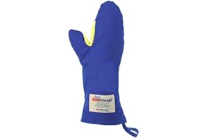 Tucker Safety 06159 Products Tucker BurnGuard Protective Apparel, Conventional Style Oven Mitt, Nomex Fiber Removable Liner, Each, Medium, 15", Blue