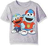 Sesame Street Little Boys' Toddler Buds T-Shirt, Heather, 3T