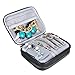 Teamoy Double Layer Jewelry Case, Travel Jewelry Case Bag for Womens Earrings, Rings, Necklaces, Chains and Other Accessories, Black