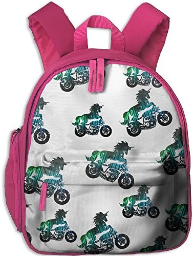 Unicorn Riding A Motorcycle Psychedelic Children's Cool Travel Bag School Backpack
