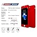 iPhone 7 Plus Case/iPhone 8 Plus Case, AnsTOP Thin Exact-Fit 360 Full Body Case Coverage Protective Dual Layer iPhone Hard Case with Tempered Glass Screen Protector for iPhone 7 Plus, 8 Plus(Red)