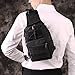 HUKOER Sling Shoulder Bag Oxford Fabric Crossbody Bag Shoulder Backpack Men's Multipurpose Daypack for Camping, Hiking,Trekking, Rover,Cycling, Hiking,Travel (Black)