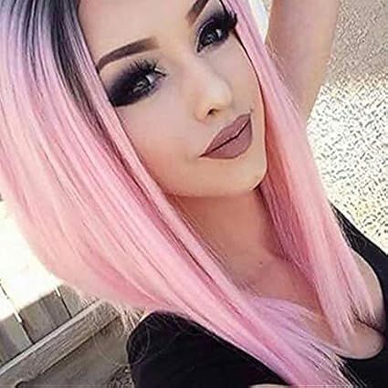 Buy Hidola Trendy Hairstyles Ombre Pink Synthetic Wig With