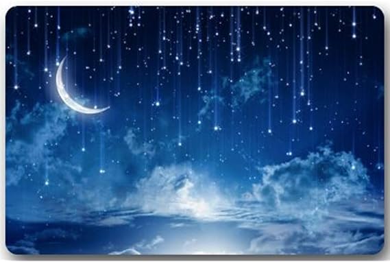 podingi Alfombra Diseño de Moda Noche Estrellada, Alfombrilla Interior