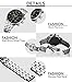 BUREI Men's Multifunction Chronograph Wrist Watch Stainless Steel Bracelet Sapphire Father's Day Gifts (Black-Gold)