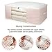 Lifewit 100L Large Capacity Underbed Storage Bag with Clear Window for Comforters, Blanket, Duvet, Clothing Pink