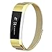 POY For Fitbit Alta Bands/For Fitbit Alta HR Bands, Stainless Steel Milanese Loop Metal Replacement Bracelet Strap with Unique Magnet Lock for Fitbit Alta/Fitbit Alta HR, Small Gold