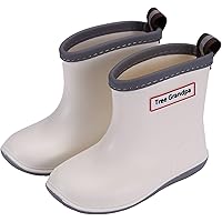 Tree Grandpa Toddler Rain Boots Baby Kids Easy-on Rain shoes Children Waterproof Shoes for Boys Girls(1-6 Years)