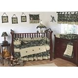 Green and Brown Camo Camouflage Military Baby Boy Bedding 9pc Crib Set