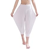 AvaCostume Modal Cotton Soft Yoga Sports Dance Harem Capri Pants