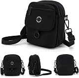 COOWONE Waterproof Dog Walking Bag Crossbody Treat Pouch Black 1.0