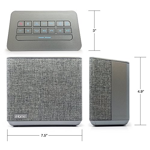 iHome iBT232 Bluetooth Dual Alarm FM Clock Radio with Speakerphone and