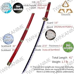 TWINKANIME One Yubashiri Piece Cosplay Anime Swords, Handmade ...