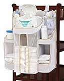 hiccapop Nursery Organizer and Diaper Caddy for Baby Essentials, White