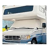 Mofeez RV Class C Ford 1997-2018 Windshield Cover (RV Motorhome with Mirror Cutouts)