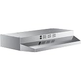 VIKIO HOME Range Hood 30 inch, Low Noise Kitchen Vent Hood with LED lighting
