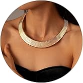 ANDKISS Chunky Gold Necklace for Women - Non Tarnish Statement Chunky Necklaces Thick Gold Choker Necklaces for Women Trendy Jewelry Christmas Gifts