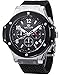 Megir Men's Black Dial Chronograph Casual Sport Quartz Watch