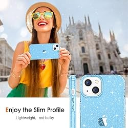 Hython Case for iPhone 15 Plus Case Glitter, Cute