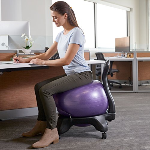 Gaiam Classic Balance Ball Chair – Exercise Stability Yoga Ball