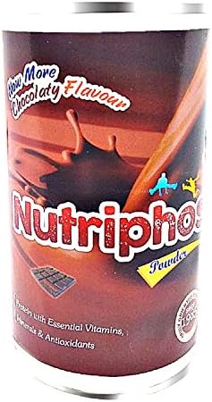 Nutriphos Powder | Protein Supplement Nutritional Daily Dietary Supplement For Child, Men & Women in Extra Chocolate Flavor (200g)