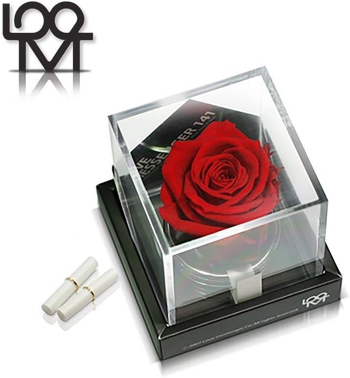 Love Messenger Handmade Preserved Never-Wilting Eternal Everlasting Forever Flower Red Rose