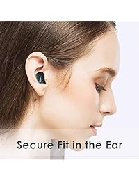 CUFOK True Auriculares inalámbricos Bluetooth 5.0 Auriculares Deep Bass HiFi 3D Sonido Estéreo Mini TWS Auriculares Manos Libres con Micrófono Compatible con Apple iPhone Samsung Teléfono