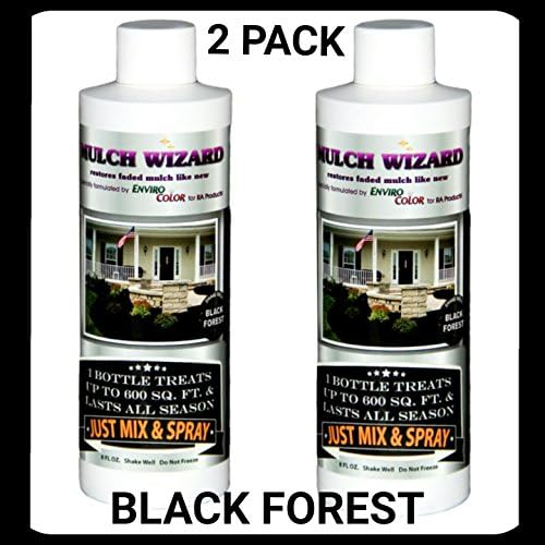Mulch Wizard Premium Lawn & Garden 600- 700 Sq Ft Mulch Dye Color Concentrate (2, Black Forest)