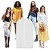 ETERNLEAF Garment Bags Clear 24'' x 43'' Suit Bags (Pack of 6) Garment Covers with Full Zipper for Closet Storage and Travel [Upgraded]