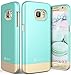 Galaxy S7 Case, Vena [iSlide][Two-Tone] Dock-Friendly Slim Fit Hard Case Cover for Samsung Galaxy S7 (Teal/Champagne Gold)