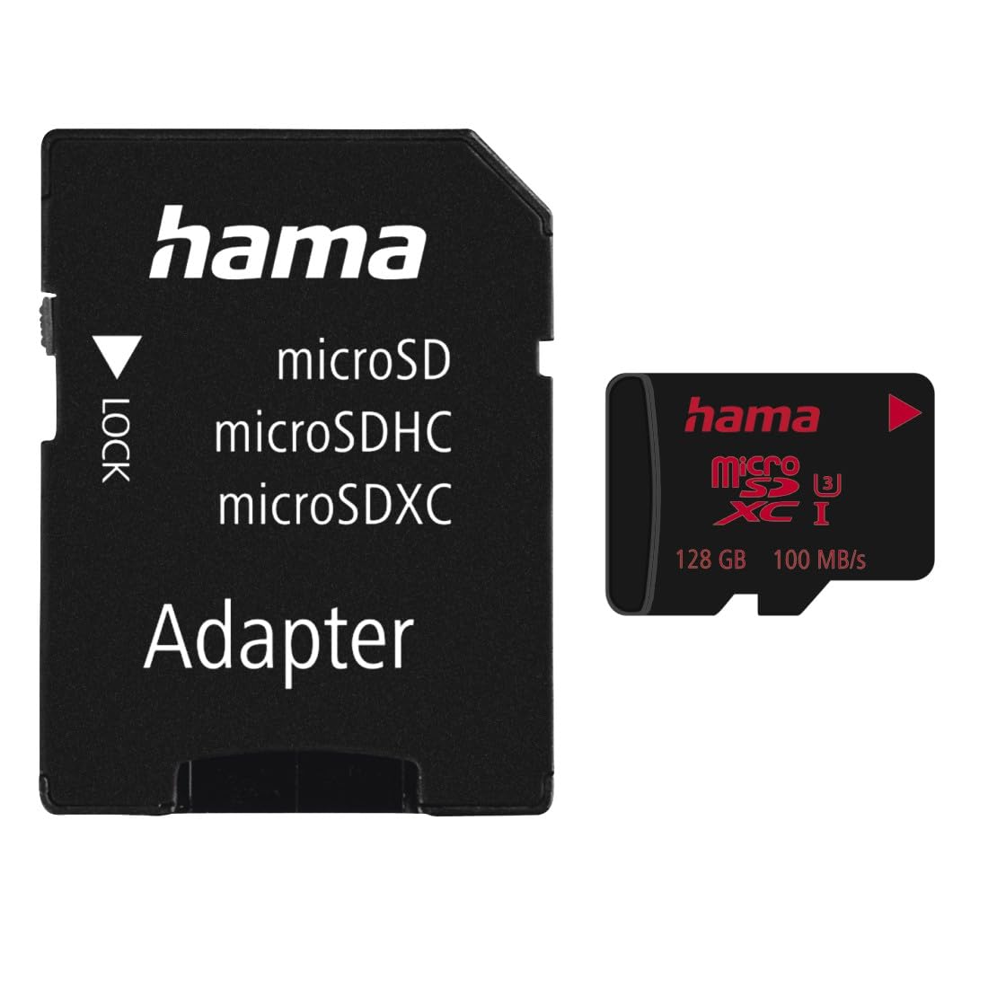 Hama 181000 microSDXC 128GB Flash Memory Class 3 UHS-I, black