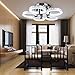 Oanon European Modern Style LED Acrylic Chandeliers Ceiling Light Lamp Pendant Lamp with 5 Lights Hallway Dining Room Bedroom [US Stock] (White)