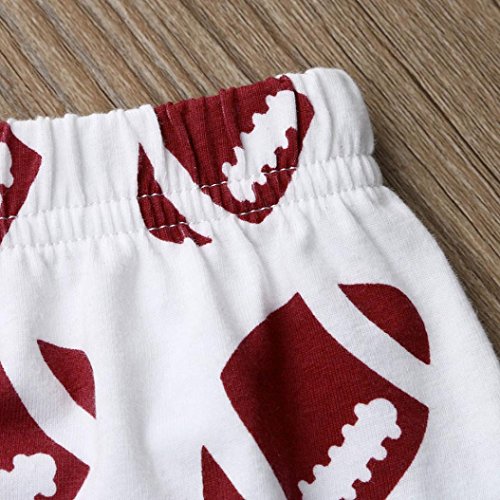 CSSD Toddle Infant Baby Boy Girl Letter Hoodie Tops+Pants Football Outfit Clothes Set 6M-4T (70, Wine)