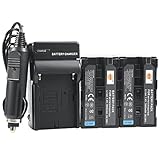 DSTE Replacement for 2X NP-F970 Battery + DC01 Travel and Car Charger Adapter Compatible Sony DCM-M1 MVC-CD1000 HDR-FX1 DCR-VX2100E DSR-PD190P NEX-FS700RH HXR-NX3 as NP-F930 NP-F950 NP-F960