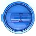 Blue Replacement Lid with Slider Closure for Yeti Rambler, RTIC Tumblers - Works Perfect with Straws ( Tumbler not included)