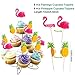 78pcs Hawaiian Aloha Party Decorations Aloha Banners with Flamingo Topper Pineapple Balloons Tropical Palm Leaves Umbrella Straws for Summer Luau Birthday Party Supplies