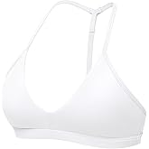 YEOREO Sports Bras for Women Strappy Padded Halter Ericie Open Back Light Impact Deep V Neck Yoga Workout Gym Tops