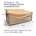 Budge All-Seasons Outdoor Patio Loveseat Cover, Large (Tan)