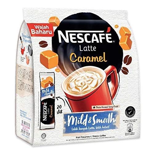 NESCAFE MILD & SMOOTH, LATTE CARAMEL, COFFEE, 500 G