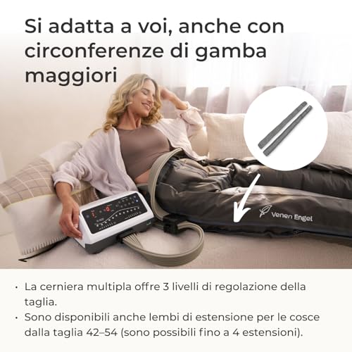 Venen Engel 12 x High Quality Massage Therapists with Lymphatic Trousers, 12 Removable Inner Chambers, Individually Adjustable Chamber Pressure, 8 Massage Programs